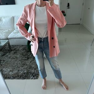 Zara Oversized Linen Blazer